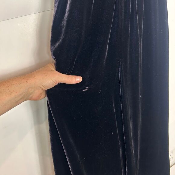 Eileen Fisher Jumpsuit Womens XXS Nocturne Velvet Cropped Wide Leg Sleeveless - Picture 6 of 16